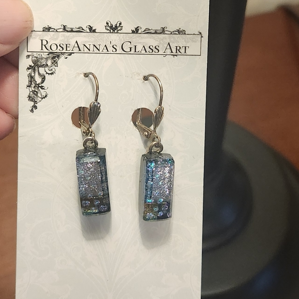 RoseAnna's Glass Art Dangle Earrings